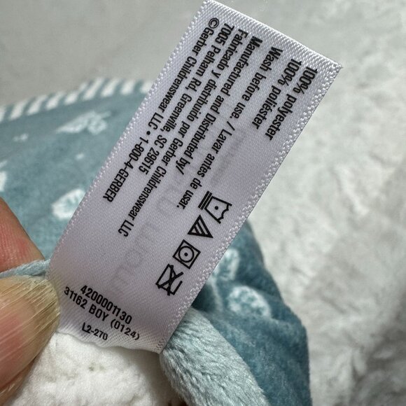 Modern Moments by Gerber Baby & Toddler Boy Patchwork Blanket Sherpa, Blue Bears - Picture 6 of 6